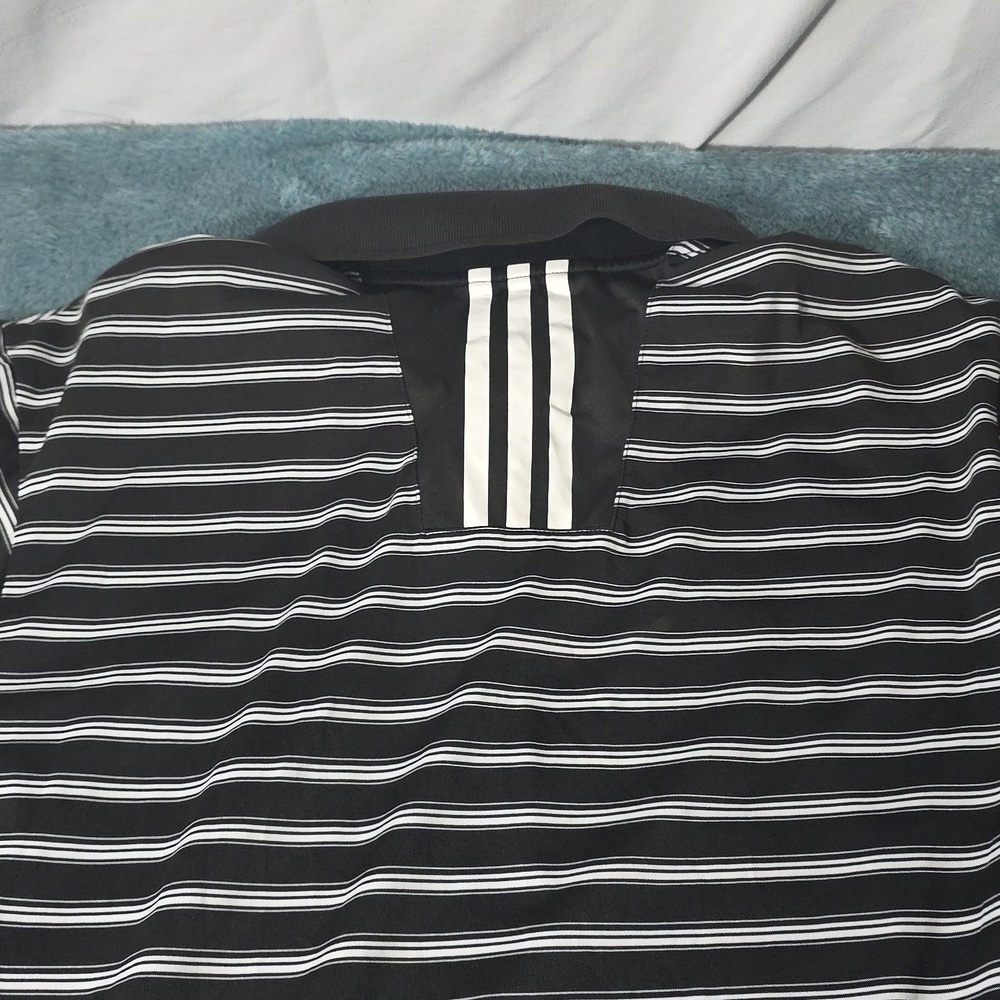 Addiads Golf Black And White Polo Shirt - Picture 4 of 4